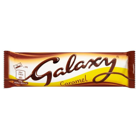 Mars Galaxy Caramel Twin Bar  HEAT SENSITIVE ITEM. PLEASE ADD ITEM 122942 TO THE ORDER TO TRY TO PROTECT CHOCOLATES FROM HEAT DAMAGE. 48g