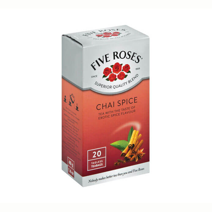 Five Roses Tea Chai Tea Bags (Pack Of 20 Bags) 40g – British Food Shop