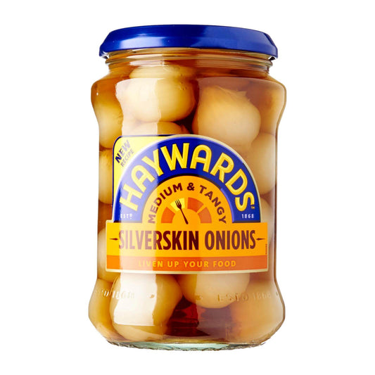 Haywards Silver Skin Pickled Onions Medium and Tangy 400g