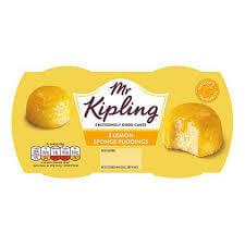 Mr Kipling Sponge Pudding - Lemon (Pack of 2 Puddings) 190g