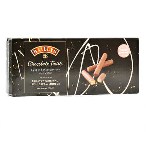 Baileys Chocolate Twist Wafers  HEAT SENSITIVE ITEM. PLEASE ADD ITEM 122942 TO THE ORDER TO TRY TO PROTECT CHOCOLATES FROM HEAT DAMAGE. 107g