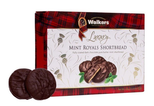 Walkers Mint Royals With Luxury Milk Chocolate Shortbread 150g