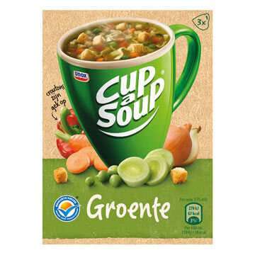 Unox Cup a Soup Vegetable with Croutons 3pk Just Add Water Tastes Like Knorr 48g