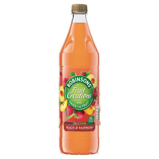 Robinsons Squash Peach and Raspberry No Added Sugar 1L
