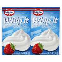 Dr Oetker Whip It Stabilizer For Whipping Cream (2-Pack), Keeps Whipped Cream Stiff For Hours Without Separating 20g