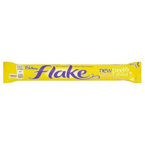 Cadbury Flake (UK) HEAT SENSITIVE ITEM. PLEASE ADD ITEM 122942 TO THE ORDER TO TRY TO PROTECT CHOCOLATES FROM HEAT DAMAGE. 32g