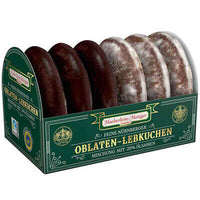 Haeberlein Metzger Feine Weiche Oblaten Lebkuchen Mixed Glaze and Dark Chocolate 200g