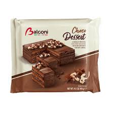 Balconi Choco Dessert Cocoa Sponge Cake with Cream and Topped with Chocolate Shavings HEAT SENSITIVE ITEM. PLEASE ADD ITEM 122942 TO THE ORDER TO TRY TO PROTECT CHOCOLATES FROM HEAT DAMAGE 400g