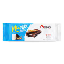 Balconi Mixmax Milk Cream Chocolate Cake Bars Filled with Velvety Milk Cream Filling HEAT SENSITIVE ITEM. PLEASE ADD ITEM 122942 TO THE ORDER TO TRY TO PROTECT CHOCOLATES FROM HEAT DAMAGE 350g
