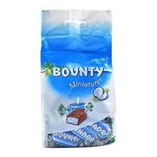 Mars Bounty Miniature Bars Bag  HEAT SENSITIVE ITEM. PLEASE ADD ITEM 122942 TO THE ORDER TO TRY TO PROTECT CHOCOLATES FROM HEAT DAMAGE. 220g