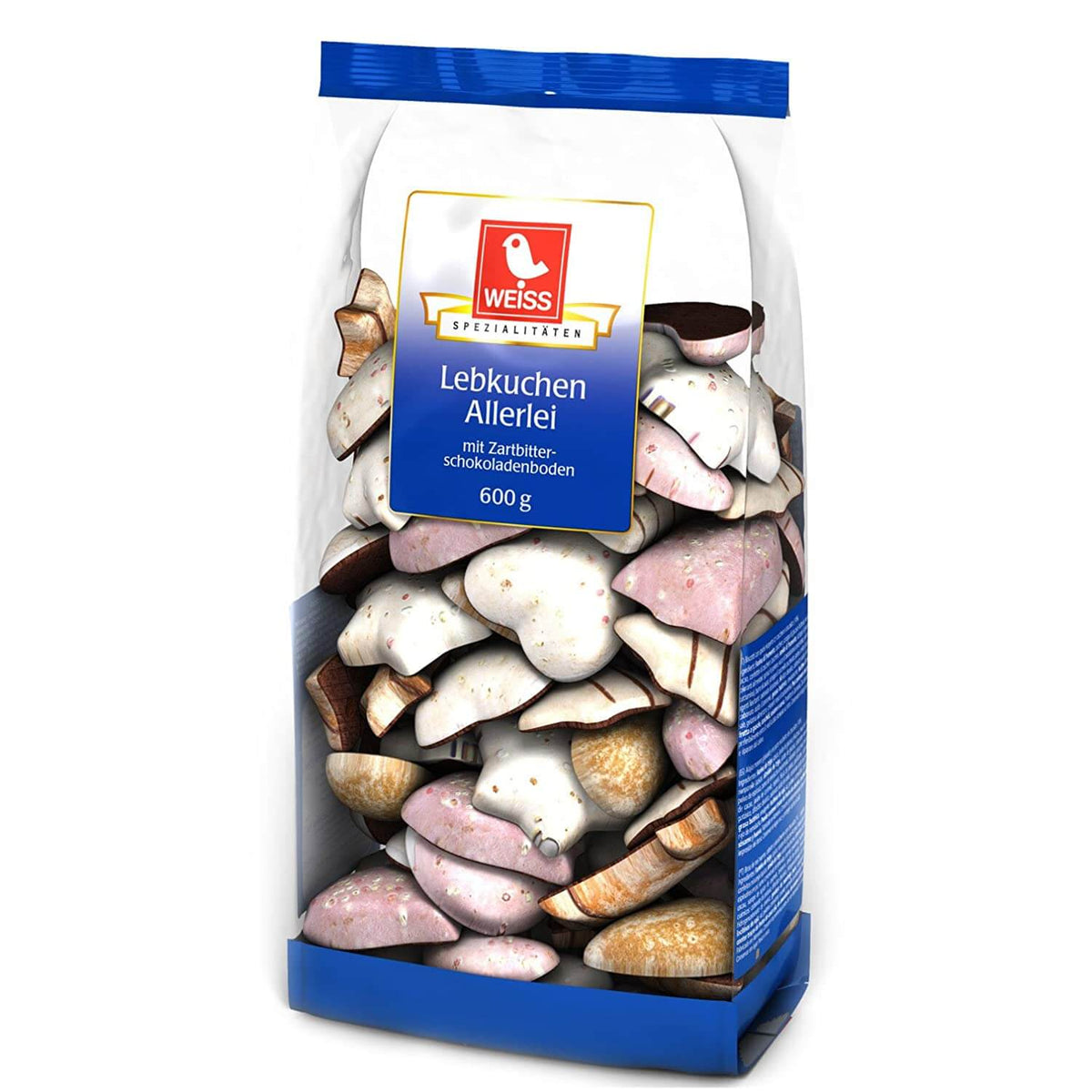 Weiss Lebkuchen Allerlei Mit Zartbitter Schokoladenboden 600g