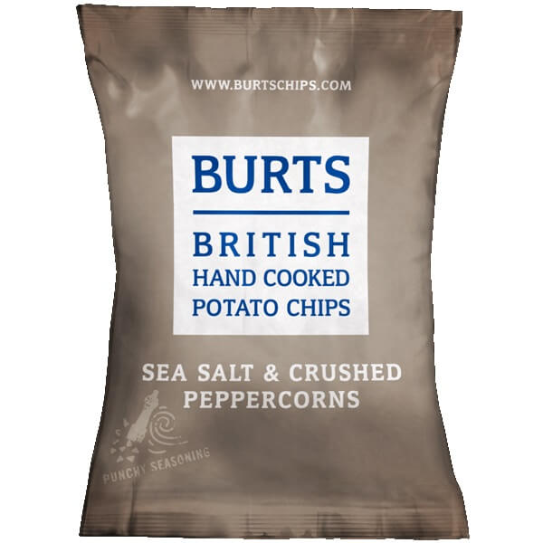 BEST BY DECEMBER 2025: Burts Crisps Sea Salt and Crushed Peppercorn Potato Chips 150g