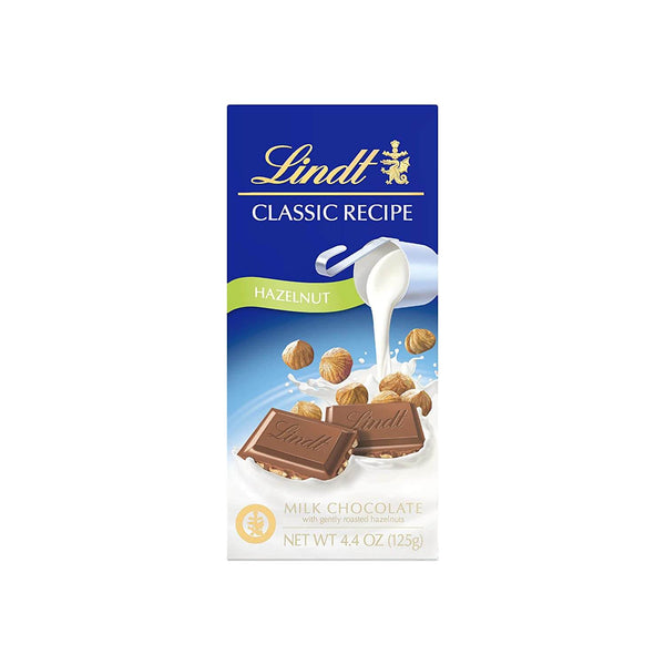 Lindt Classic Recipe - Hazelnut Milk Chocolate with Gently Roasted Hazelnuts 100g