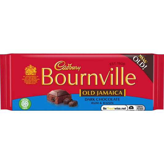 Cadbury Bournville Old Jamaica Chocolate Bar  HEAT SENSITIVE ITEM. PLEASE ADD ITEM 122942 TO THE ORDER TO TRY TO PROTECT CHOCOLATES FROM HEAT DAMAGE. 100g