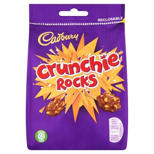 Cadbury Crunchie Rocks Bag (HEAT SENSITIVE ITEM - PLEASE ADD A THERMAL BOX TO YOUR ORDER TO PROTECT YOUR ITEMS 110g