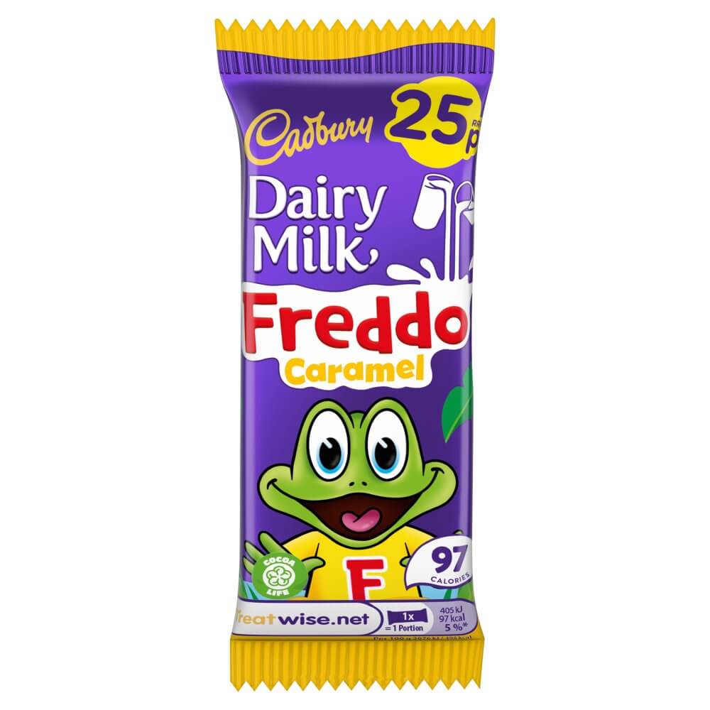 Cadbury Dairy Milk Freddo Caramel Bar  HEAT SENSITIVE ITEM. PLEASE ADD ITEM 122942 TO THE ORDER TO TRY TO PROTECT CHOCOLATES FROM HEAT DAMAGE. 19.5g