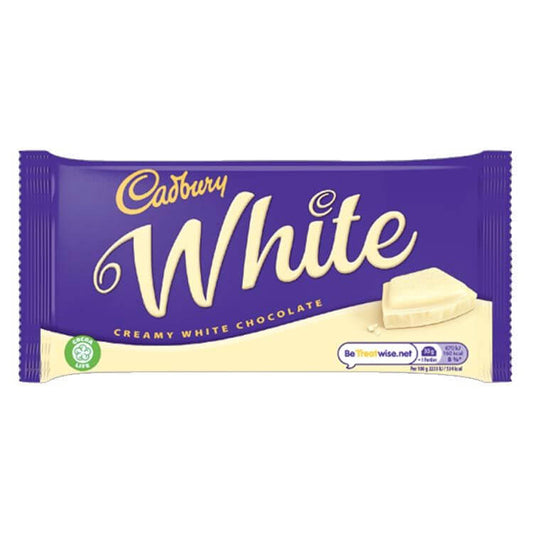 Cadbury White  HEAT SENSITIVE ITEM. PLEASE ADD ITEM 122942 TO THE ORDER TO TRY TO PROTECT CHOCOLATES FROM HEAT DAMAGE. 90g