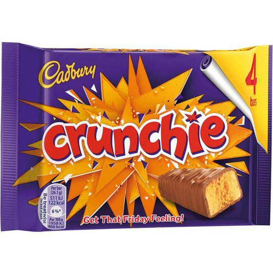 Cadbury Crunchie 4 Pack  HEAT SENSITIVE ITEM. PLEASE ADD ITEM 122942 TO THE ORDER TO TRY TO PROTECT CHOCOLATES FROM HEAT DAMAGE. 104.4g
