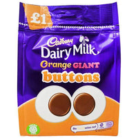 Cadbury Dairy Milk Orange Giant Buttons  HEAT SENSITIVE ITEM. PLEASE ADD ITEM 122942 TO THE ORDER TO TRY TO PROTECT CHOCOLATES FROM HEAT DAMAGE. 95g