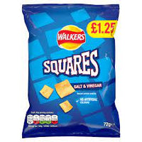 Walkers Squares Salt And Vinegar 28g