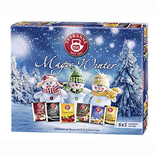 Teekanne Magic Winter Holiday Tea Assorted Box Fresh Orange,Forest Fruits,Magic Moments,Ginger Orange,Let it Snow and Winter Time 71.25g