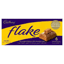 Cadbury Cake Flake Bars HEAT SENSITIVE ITEM. PLEASE ADD ITEM 122942 TO THE ORDER TO TRY TO PROTECT CHOCOLATES FROM HEAT DAMAGE 135g