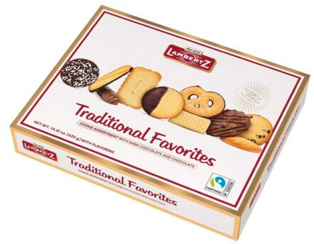 Lambertz Traditional Favorites with Semi Sweet Dark and Milk Chocolate Cookies 420g