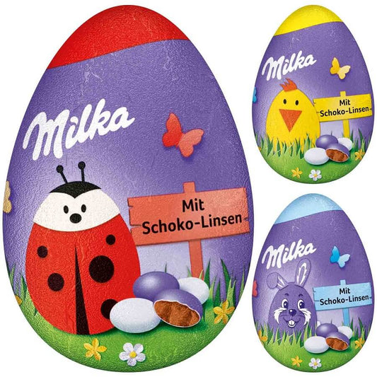 Milka Funny Easter Egg Filled Chocolate Lentils 50g