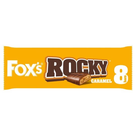 Foxs Biscuits Rocky Caramel Bars (Item Contains 7 Bars)  HEAT SENSITIVE ITEM. PLEASE ADD ITEM 122942 TO THE ORDER TO TRY TO PROTECT CHOCOLATES FROM HEAT DAMAGE. 136.5g