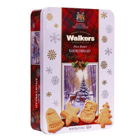 Walkers Assorted Festive Shortbread Biscuits In Small Festive Tin 250g