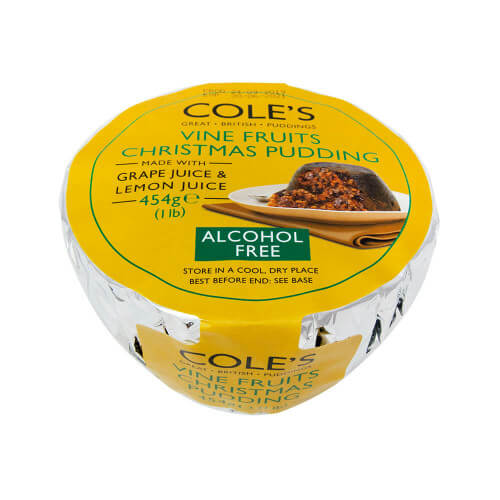 Coles Christmas Pudding Alcohol Free Vine Fruits 454g