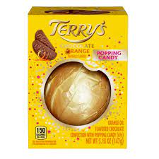 Kraft Terrys Orange Ball Popping Candy Chocolate  HEAT SENSITIVE ITEM. PLEASE ADD ITEM 122942 TO THE ORDER TO TRY TO PROTECT CHOCOLATES FROM HEAT DAMAGE. 145g