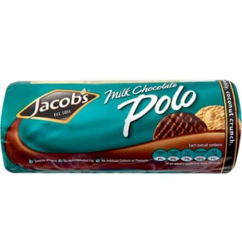 Jacobs Chocolate Polo Biscuits HEAT SENSITIVE ITEM. PLEASE ADD ITEM 122942 TO THE ORDER TO TRY TO PROTECT CHOCOLATES FROM HEAT DAMAGE. 150g