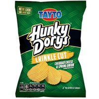 Tayto Hunky Dory Crinkle Cut Cheddar Cheese and Spring Onion Crisps 37g