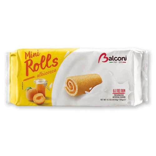 Balconi Mini Rolls with Apricot Filling 6pk 180g