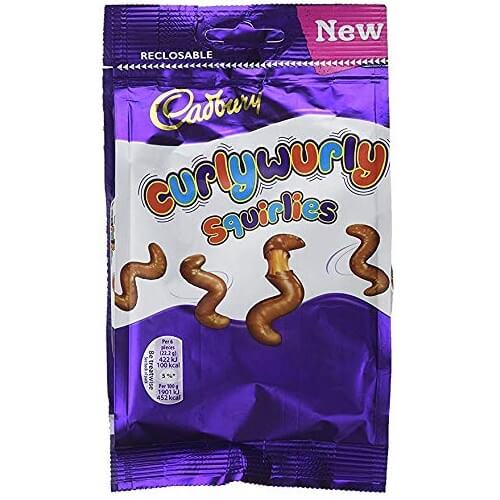 Cadbury Curly Wurly Squirlies  HEAT SENSITIVE ITEM. PLEASE ADD ITEM 122942 TO THE ORDER TO TRY TO PROTECT CHOCOLATES FROM HEAT DAMAGE. 110g