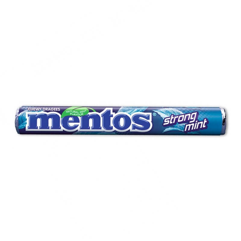 Mentos Strong Natural Mint Flavour Mint Chewy Dragees 37.5g