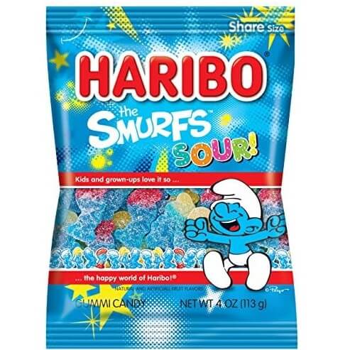 Haribo Sour Smurfs Gummies 113g