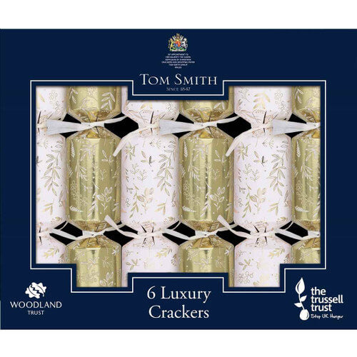 Tom Smith Christmas Crackers Mini Gold Luxury Foliage 6 x 8 Ich 140g