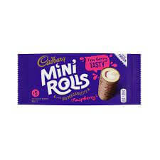 Cadbury Chocolate and Raspberry Mini Rolls 135g