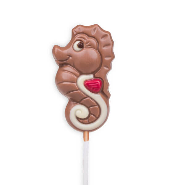 Belfine Solid Chocolate Seahorse Lollipop 30g