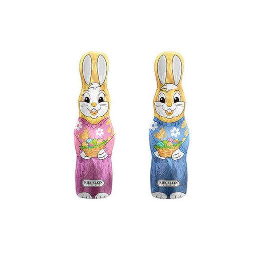 Riegelein Laughing Bunny  HEAT SENSITIVE ITEM. PLEASE ADD ITEM 122942 TO THE ORDER TO TRY TO PROTECT CHOCOLATES FROM HEAT DAMAGE. 60g