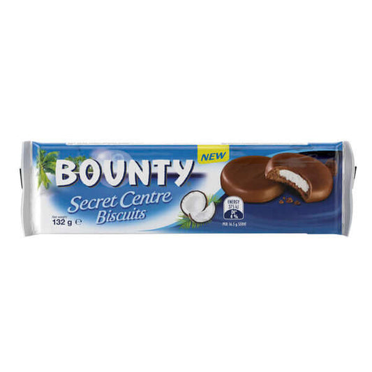 Mars Bounty Secret Centre Biscuits HEAT SENSITIVE ITEM. PLEASE ADD ITEM 122942 TO THE ORDER TO TRY TO PROTECT CHOCOLATES FROM HEAT DAMAGE 132g