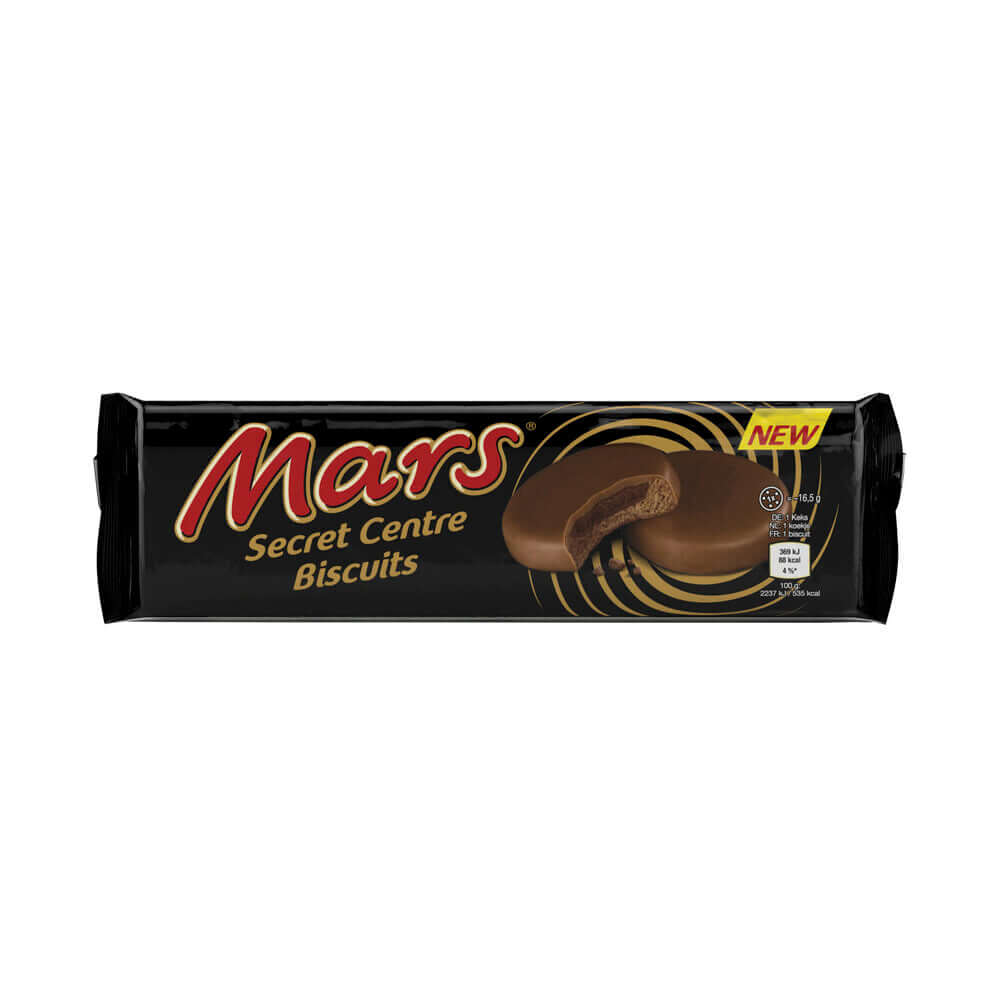Mars Secret Centre Biscuits  HEAT SENSITIVE ITEM. PLEASE ADD ITEM 122942 TO THE ORDER TO TRY TO PROTECT CHOCOLATES FROM HEAT DAMAGE. 132g