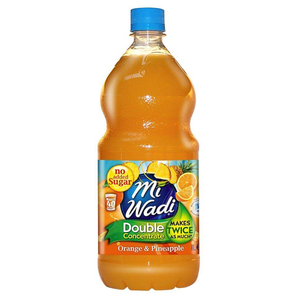 MiWadi Double Concentrated Orange NAS 1L British Food Shop