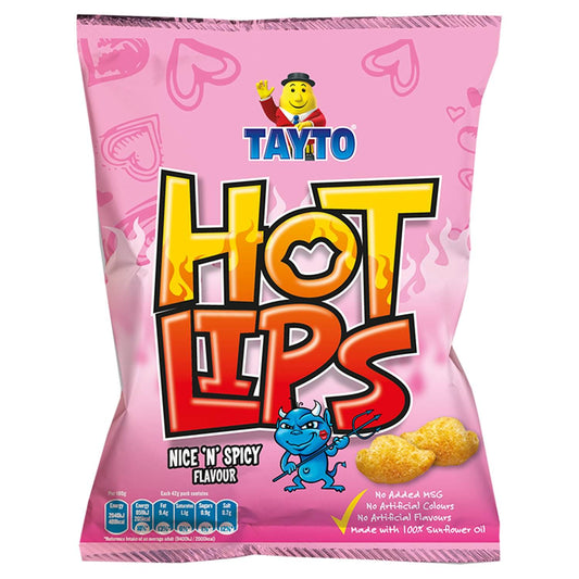 Tayto Hotlips Maize Snack 40g