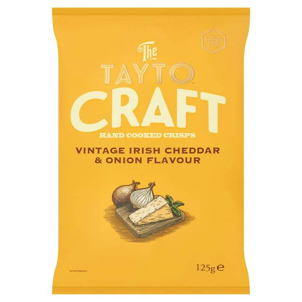 Tayto Craft Vintage Irish Cheddar and Onion Crisps 125g