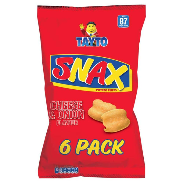 Tayto Snax 6Pack Cheese and Onion 102g