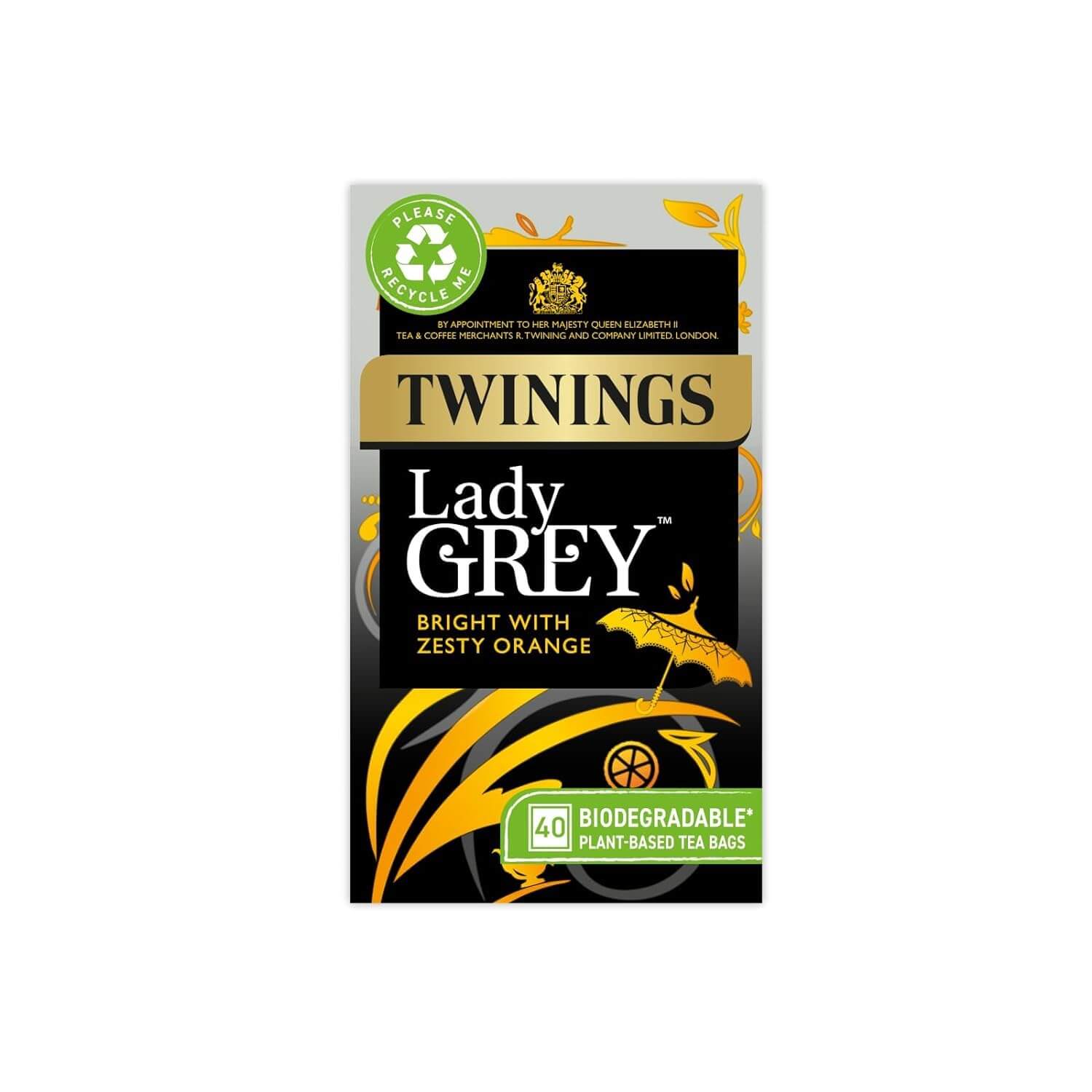 BEST BY MARCH 2026: Twinings Lady Grey (40 Tea Bags) 100g