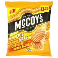 McCoys Epic Eats Chip Shop Curry Sauce Potatoe Crisps 65g